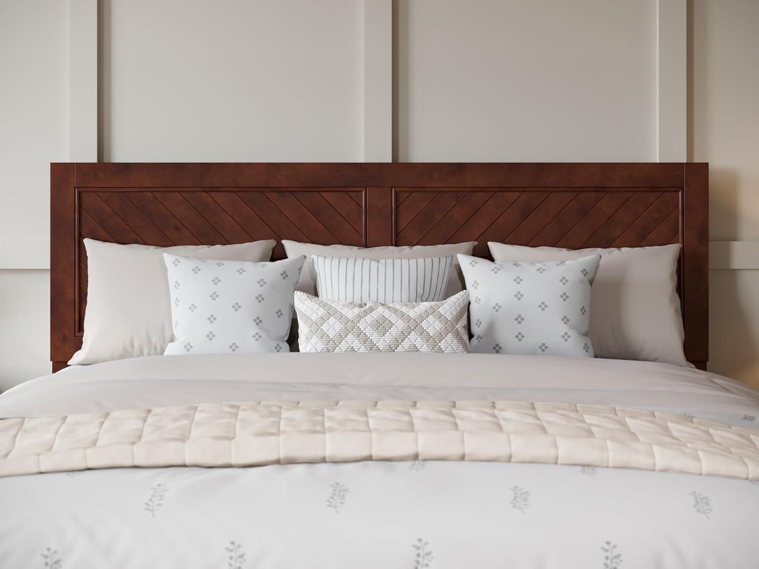 AFI Canyon Walnut Solid Wood Platform Bed with Matching Footboard, King