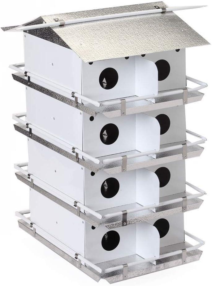 Birds Choice Birds Choice Large Coates Original 4-Level, 16-Suite Purple Martin Bird House, White/Grey