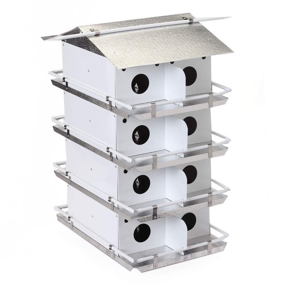 Birds Choice Birds Choice Large Coates Original 4-Level, 16-Suite Purple Martin Bird House, White/Grey