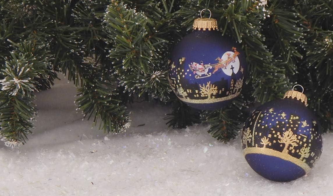 Christmas By Krebs - 67mm/2.625" Decorated Glass Balls Ornaments [4 Pieces]