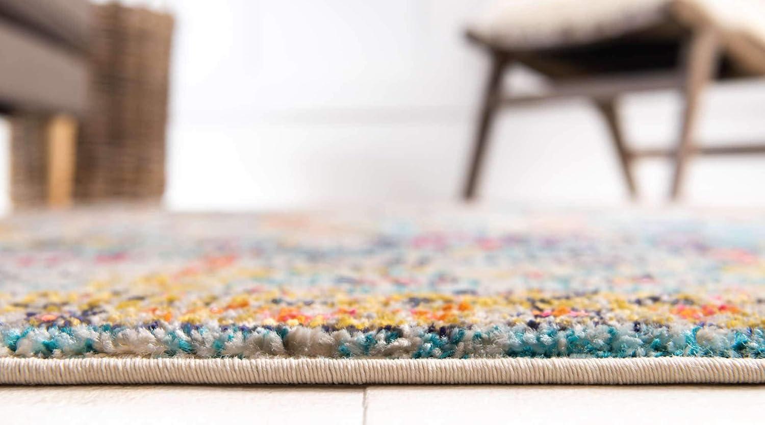 Unique Loom Monterey Collection Area Rug - Adobe (8'  x 10' Rectangle Blue/Beige)