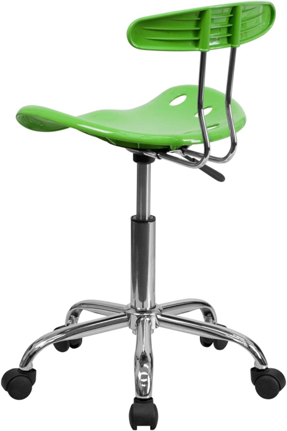 Elliott Vibrant Apple Green Ergonomic Swivel Task Chair with Chrome Base