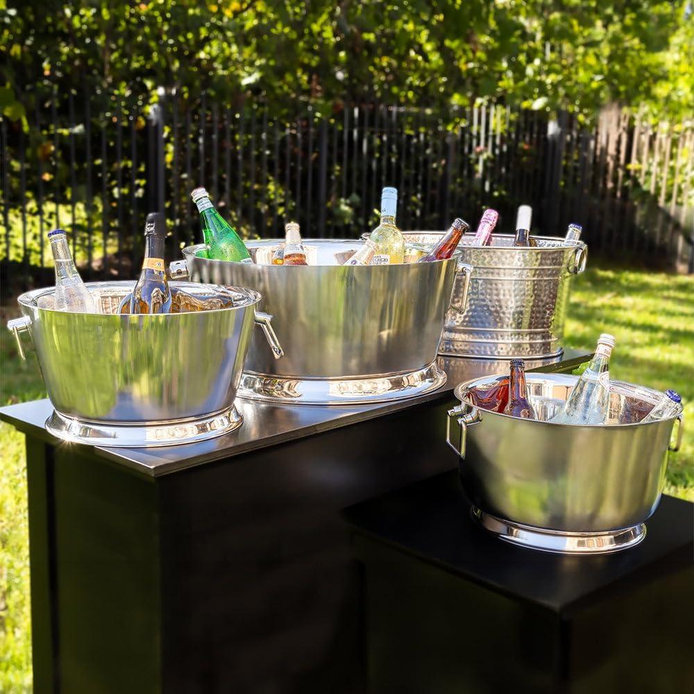 Sol Living 4.3 Gallons Stainless Steel Single Wall Beverage Tub for Parties