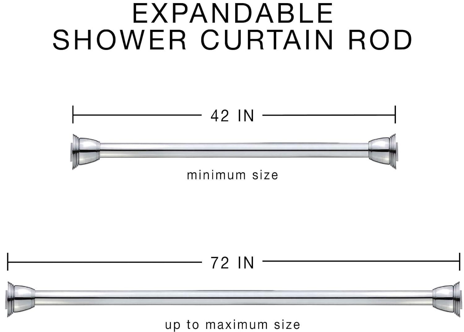Splash Home 2'' Straight Tension Shower Curtain Rod