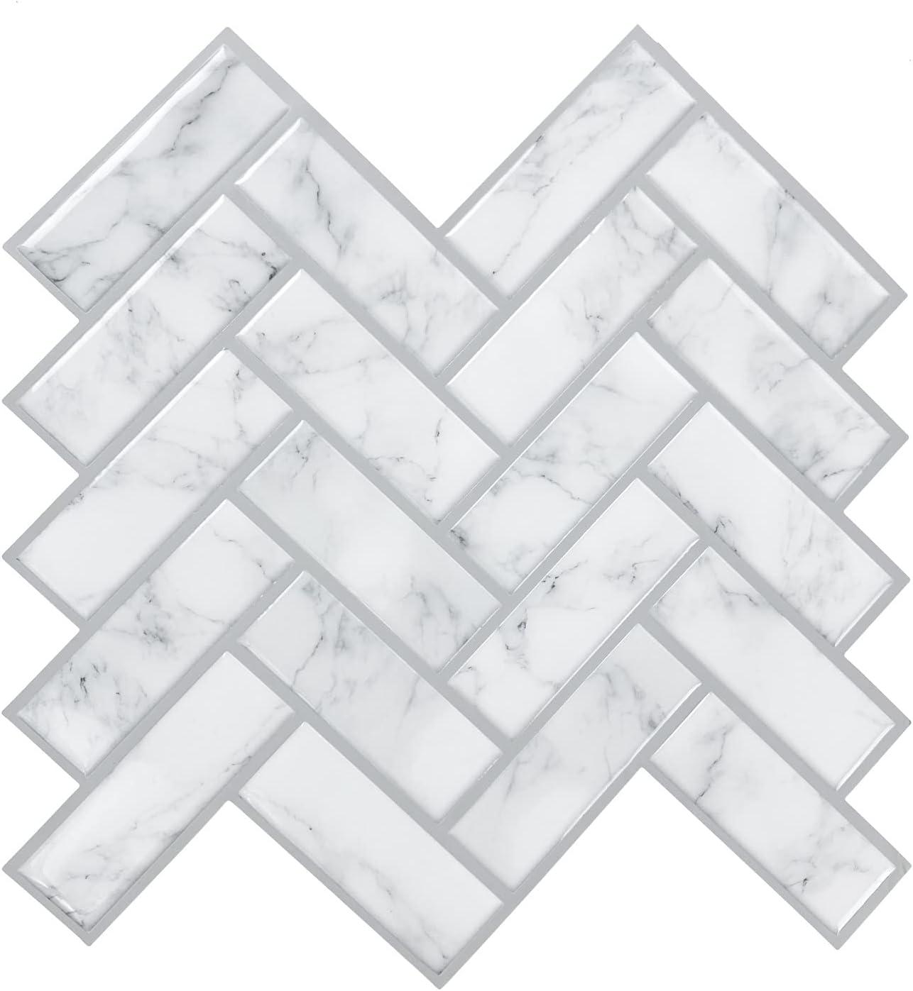 10.5'' W x 10.5'' L Polyvinyl Chloride (PVC) Peel and Stick Mosaic Tile