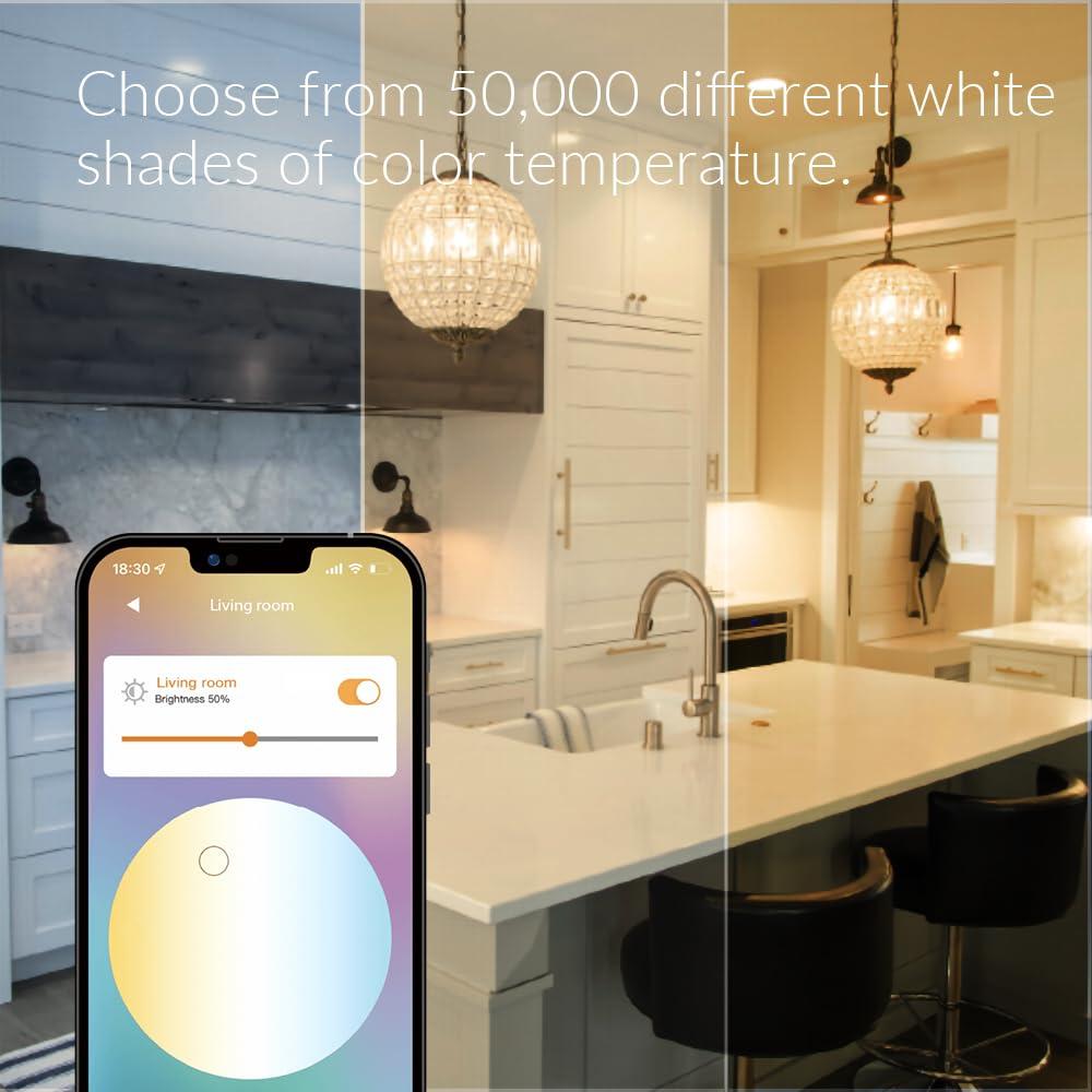 AduroSmart ERIA Tunable White Smart BR30 Light Bulb CRI 90+, 65W Equivalent, Hub Required