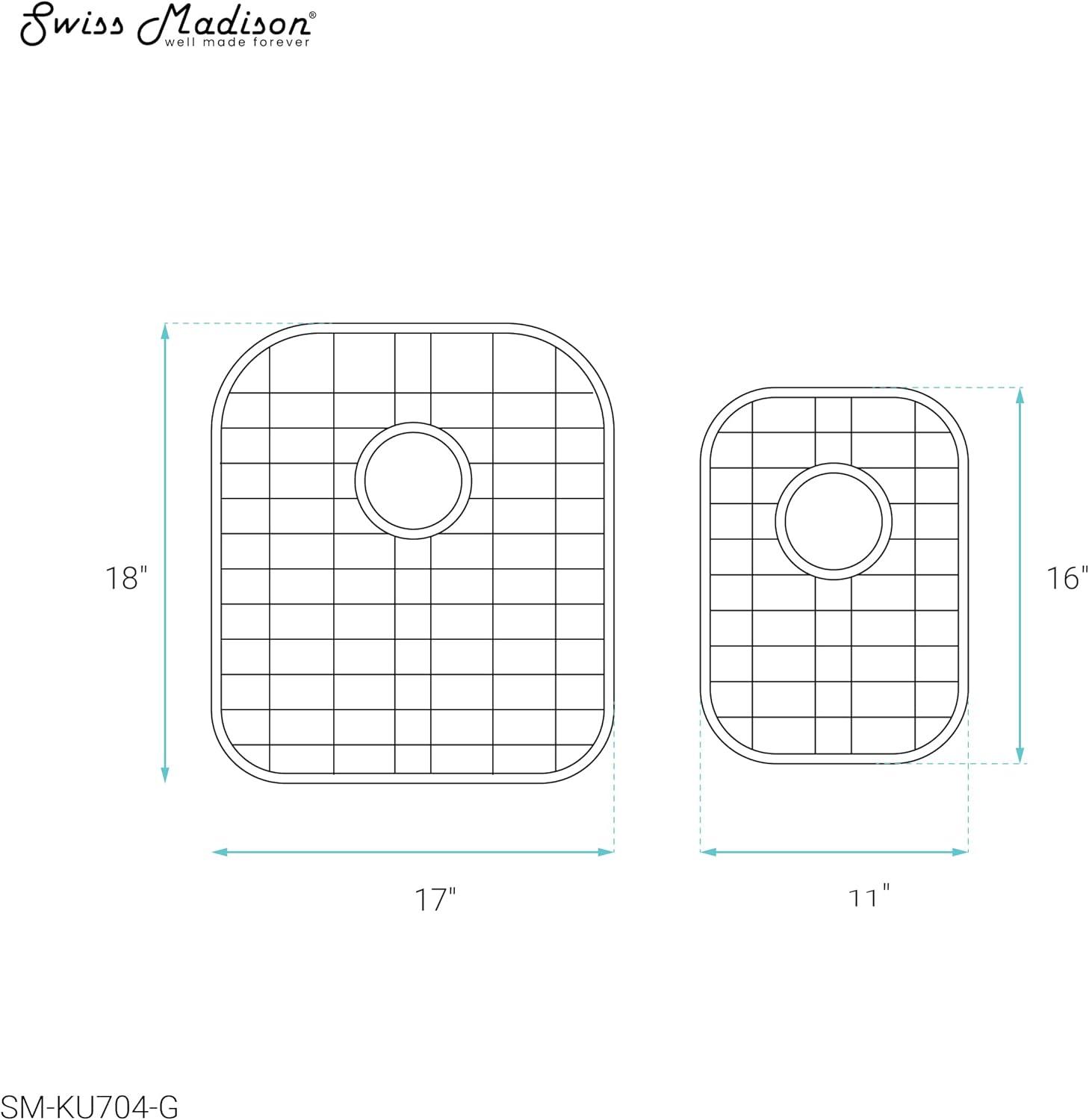 Swiss Madison Stainless Steel, Undermount Kitchen Sink Grid for 33 x 22 Sinks