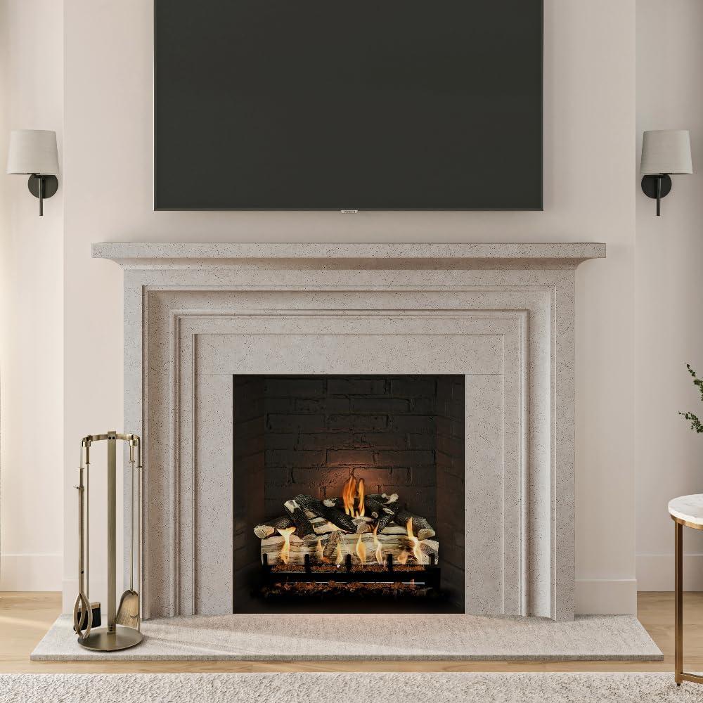 Modern Ember Modern Ember Knoll Fireplace Tool Set - Includes Brush, Shovel, Fire Poker, Tongs, and Stand - Steel