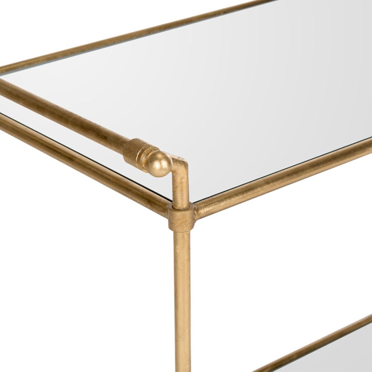 Felicity Bar Cart - Gold/Mirror - Safavieh