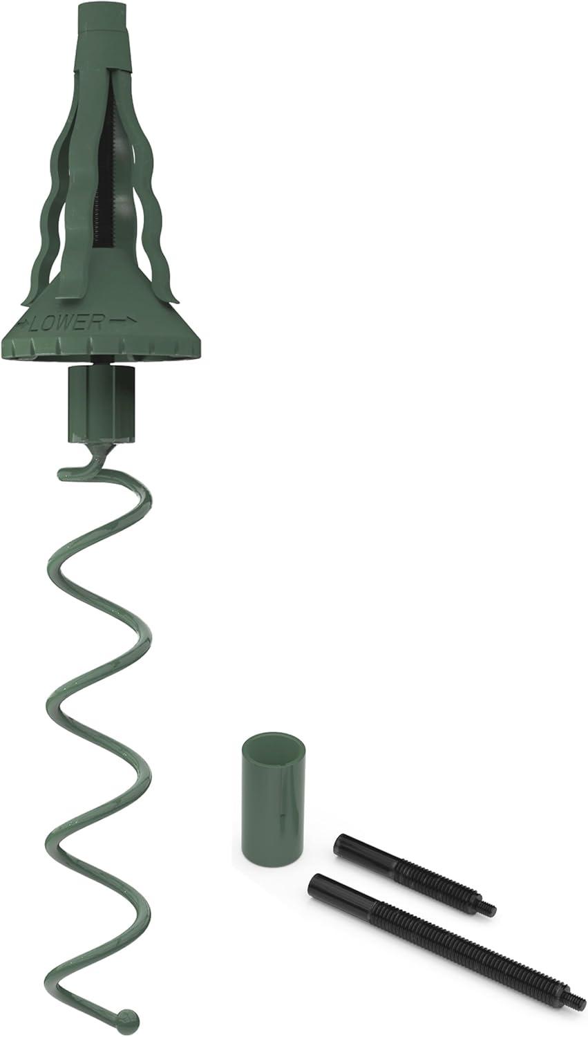 Green Plastic Twist-On Christmas Tree Topper Holder