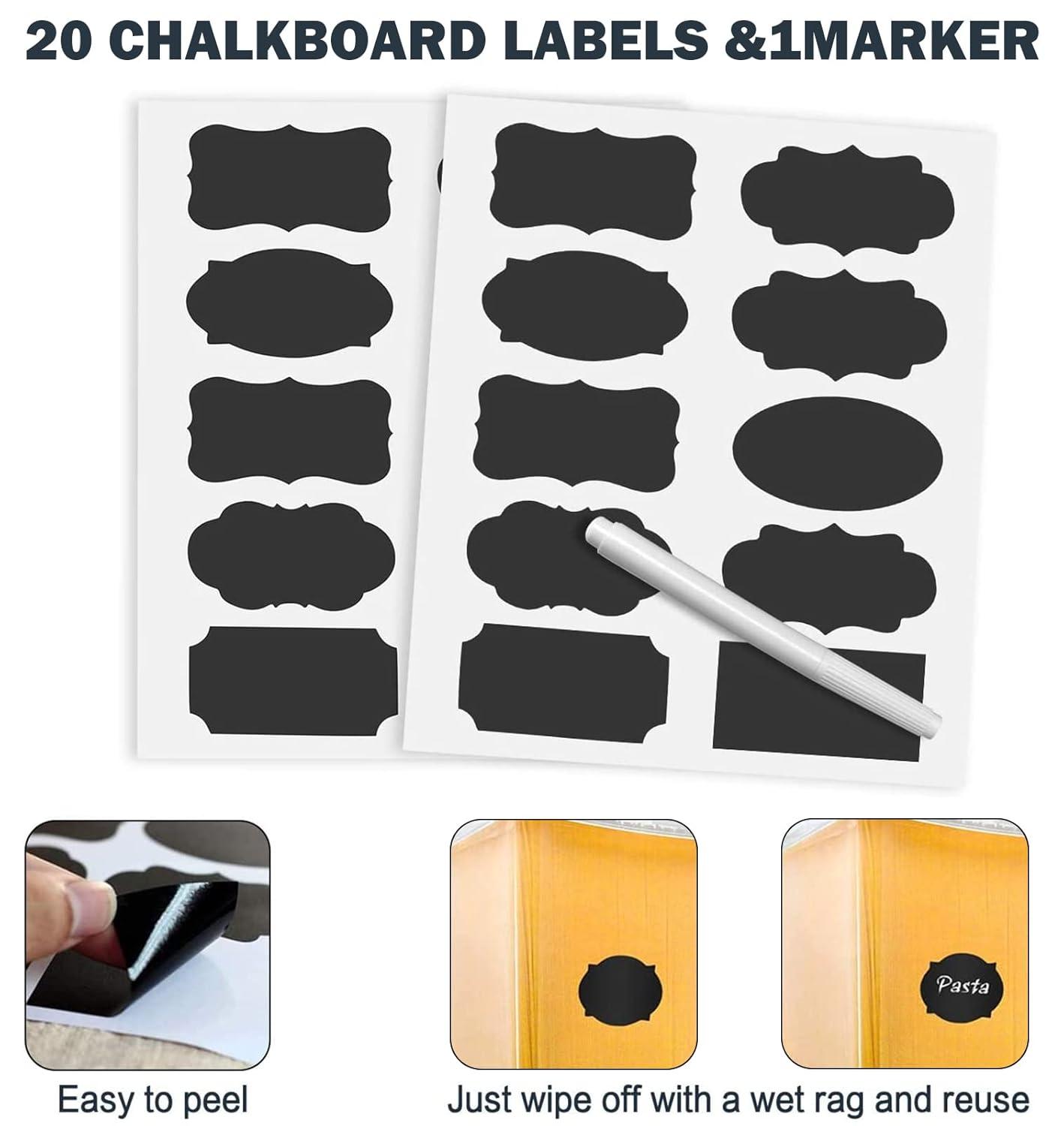 Prep & Savour Extra Large 7qt / 6.5L/220oz Tall Food Storage Containers, WIDE & DEEP, 4-Piece Plastic Airtight Kitchen Pantry Storage Containers for Flour, Sugar, with 4 Measuring Cups,20 Labels