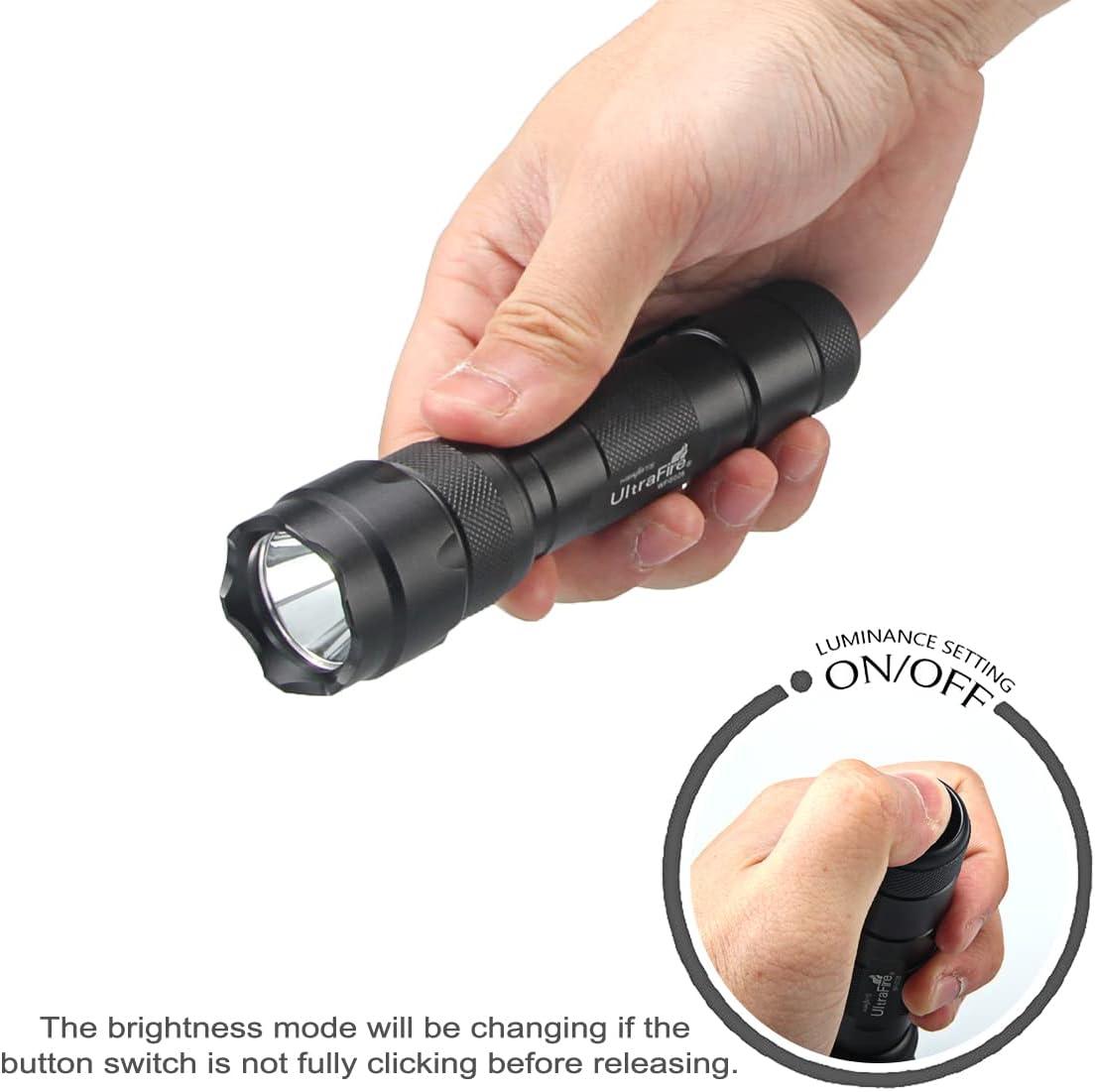 ULTRAFIRE Single Mode Handheld Flashlight WF-502B, V6 LED, Super Power 1000 Lumens hwawys led Flashlights Small Pocket Torch