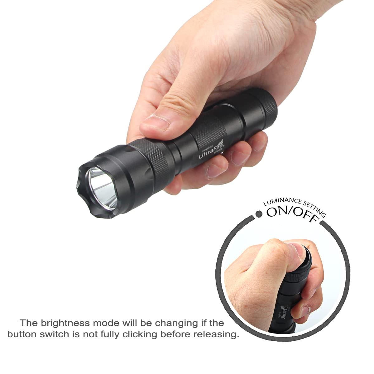 ULTRAFIRE Single Mode Handheld Flashlight WF-502B, V6 LED, Super Power 1000 Lumens hwawys led Flashlights Small Pocket Torch
