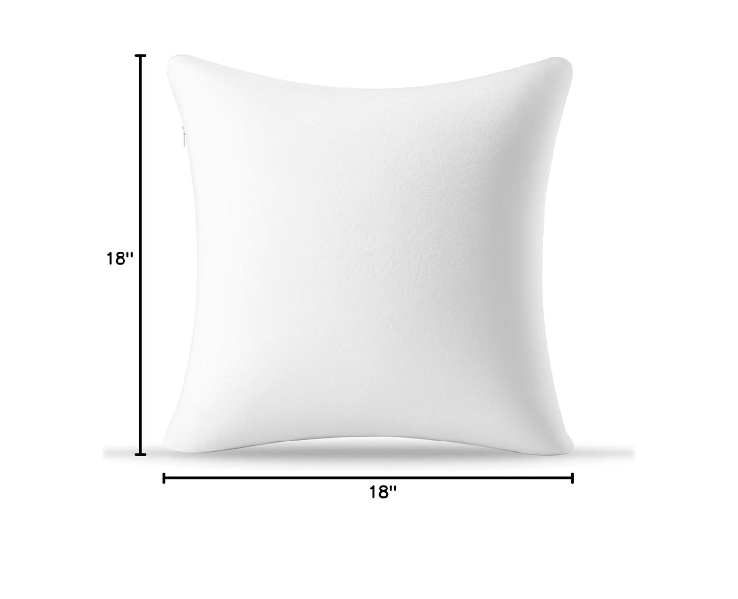 AM AEROMAX 18 × 18 Throw Pillow Memory Foam Pillow Insert - Square Accent Pillow for Decorative Cushion Bed Couch Sofa - Non-Deforming Over Time