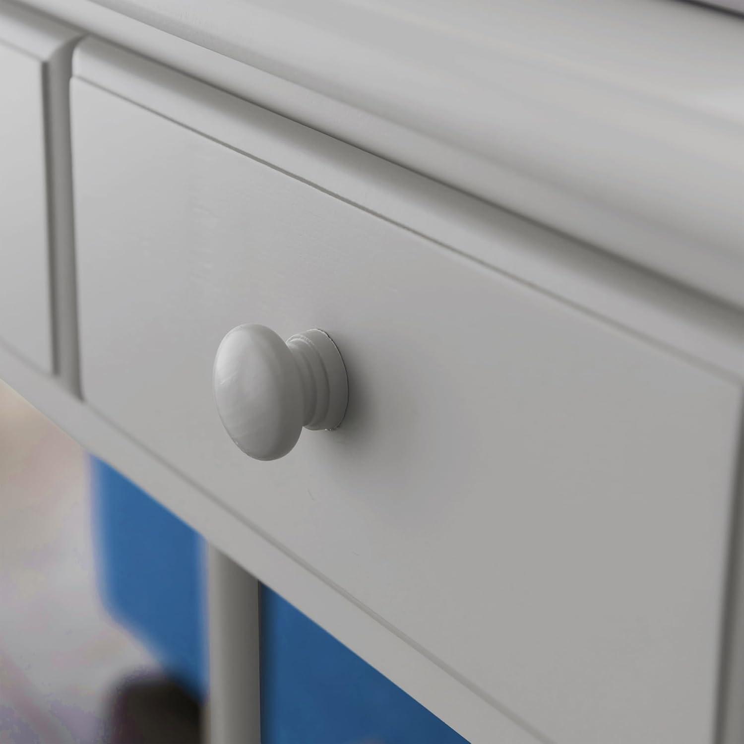 Leick Home Coastal Notions Solid Wood Console Table with Shelf, White
