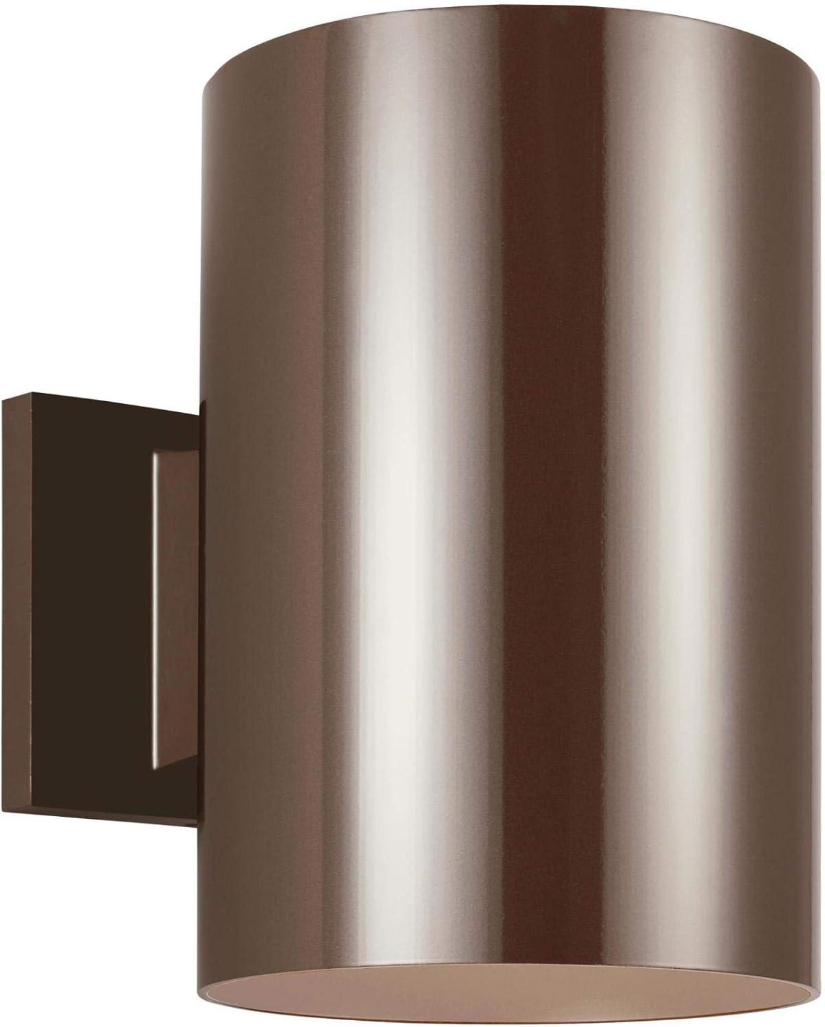 Bronze Brown Dimmable Cylinder Sconce for Outdoor Lighting