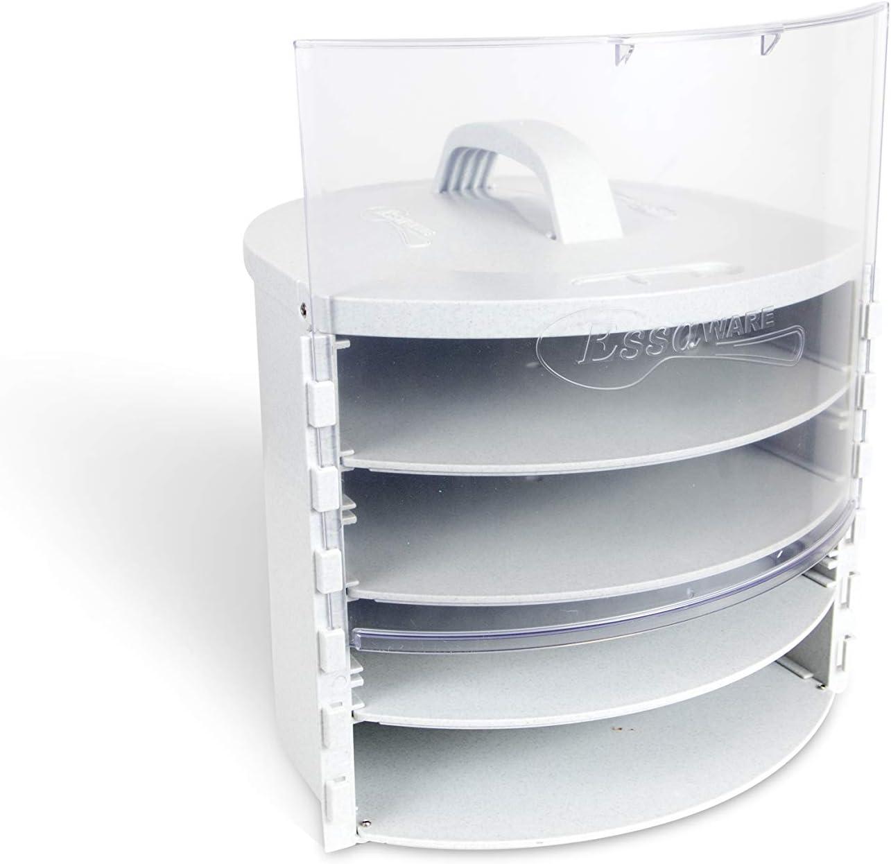 Clear BPA-Free Round Pie and Cake Storage Box with Adjustable Shelves