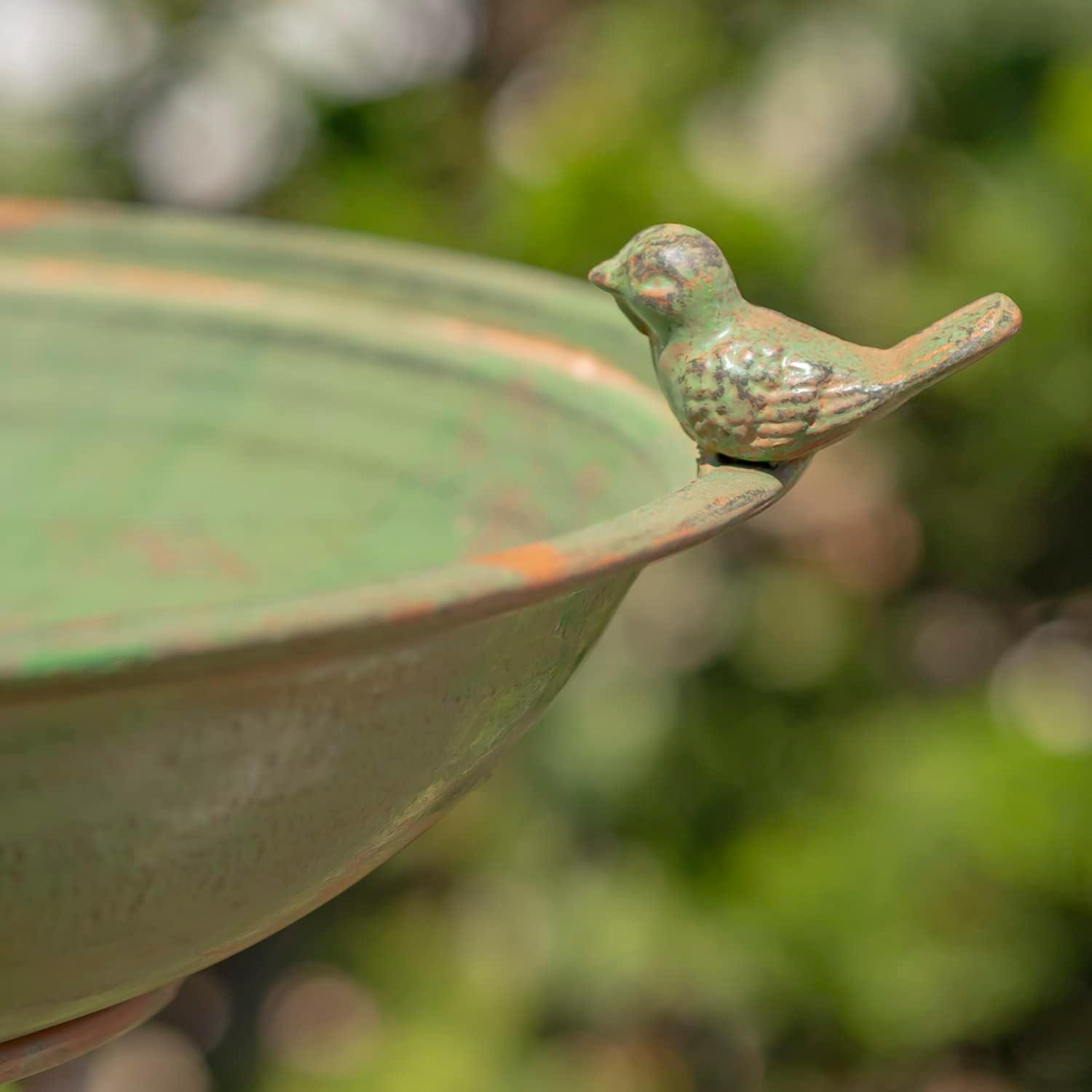 Ophelia & Co. Mattison Metal Pedestal Birdbath