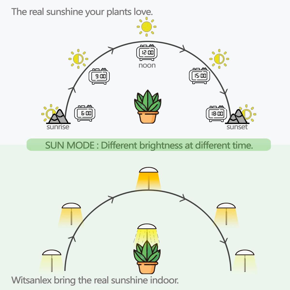 LED Grow Lights for Indoor Plants 2 Pack, Smart Full Spectrum USB Small Plant Lights with Remote, Height Adjustable, Auto On/Off Timer, Ideal for Home Decoration