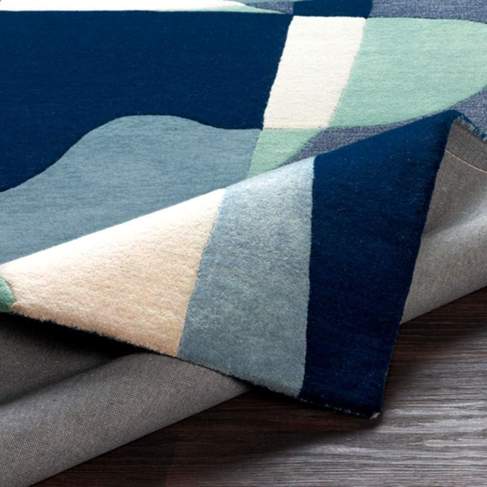 Gaye Wool Teal/Navy/Beige Rug