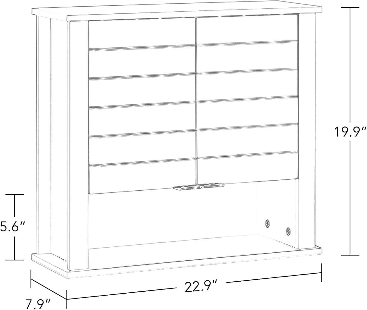 RiverRidge Home RiverRidge Madison Two-Door Bathroom and Laundry Wall Mount Storage Medicine Cabinet with Fixed and Adjustable Shelf