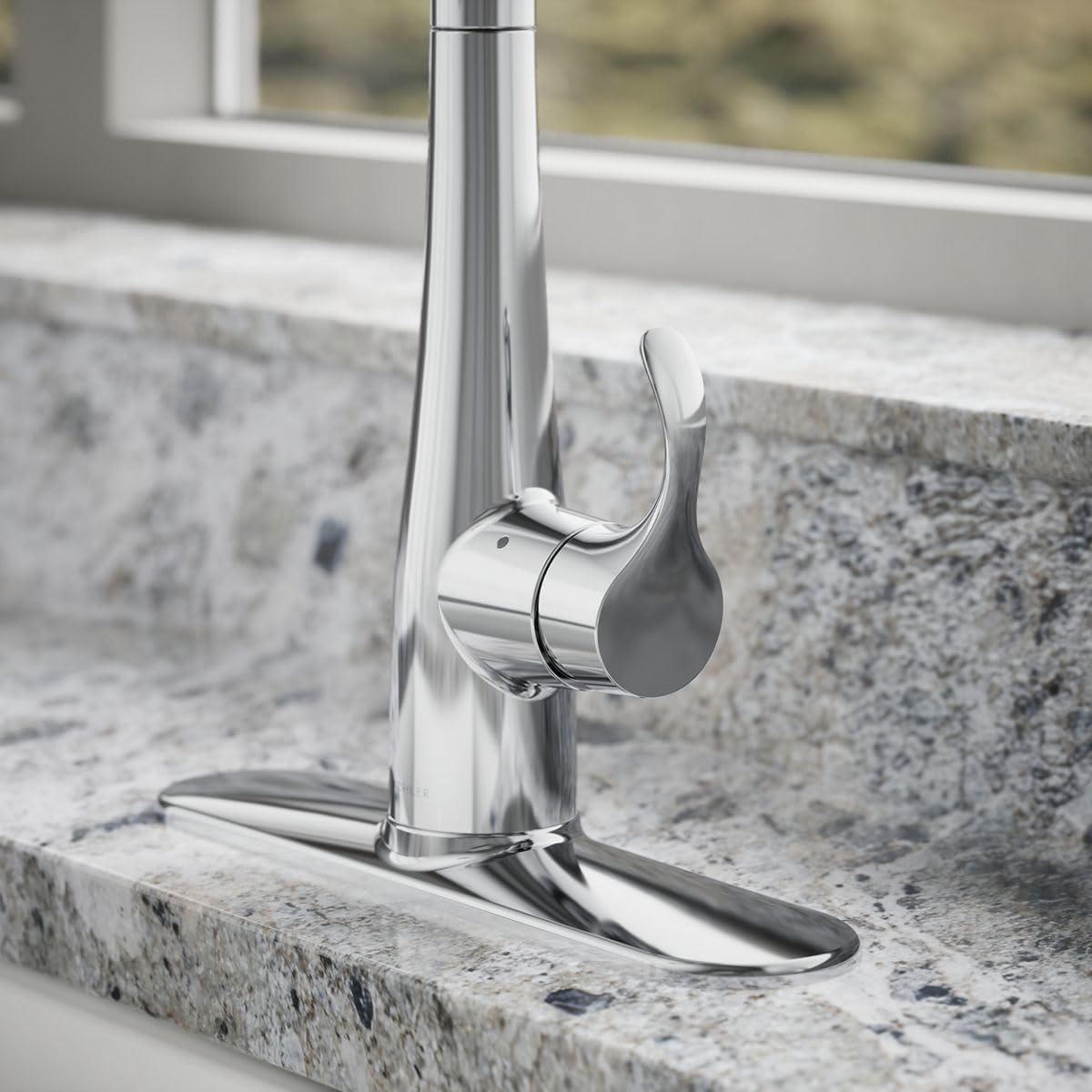 Simplice Touchless Pull-Down Kitchen Sink Faucet with Three-Function Sprayhead