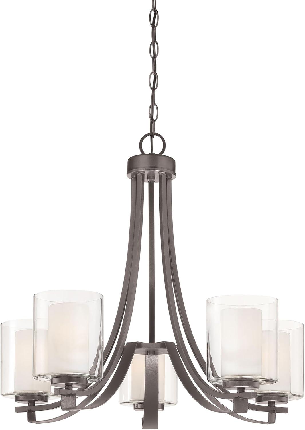 Minka Lavery 4105-172 Parsons Studio 5 Light Chandelier in Smoked Iron