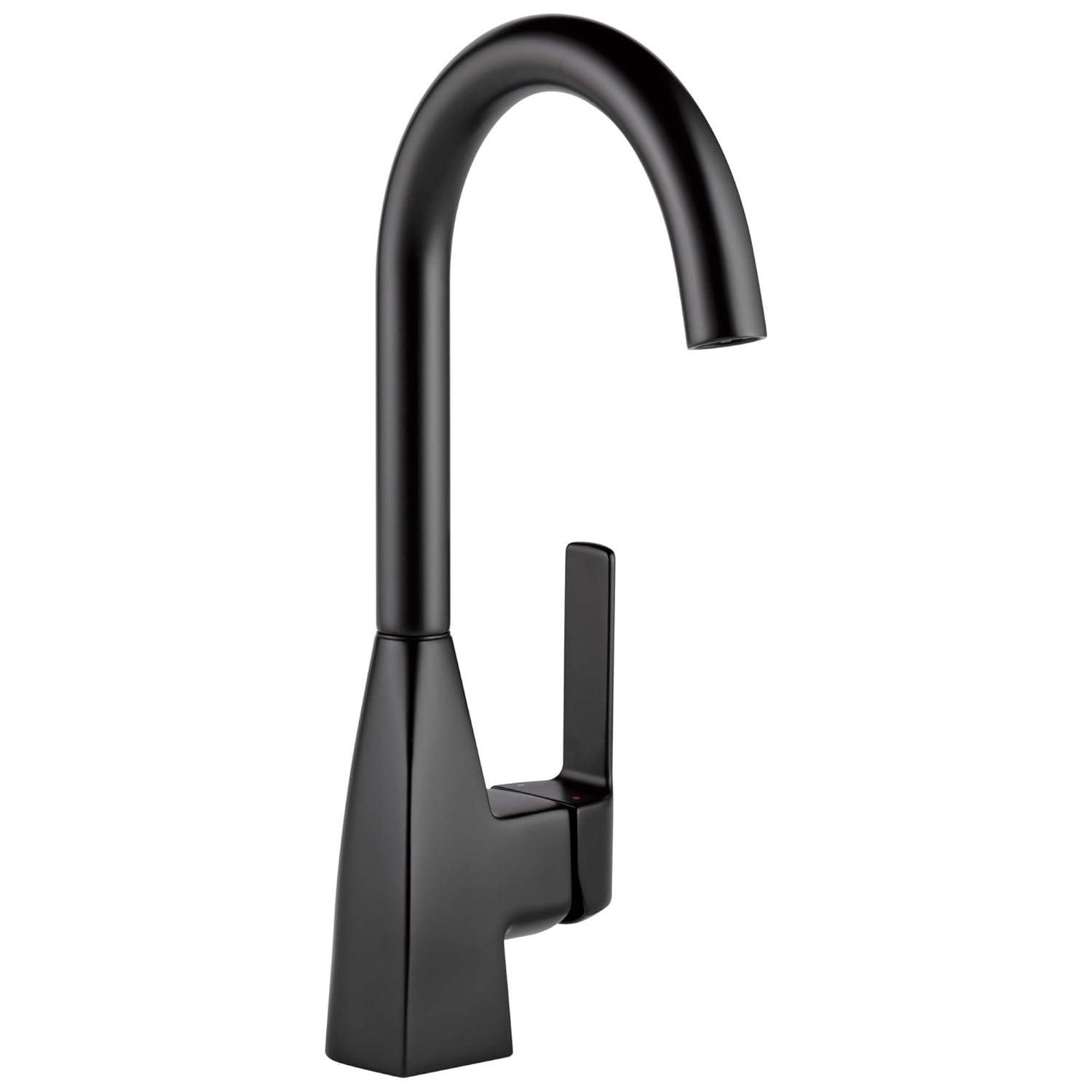 Peerless Xander Single-Handle Bar-Prep Kitchen Sink Faucet, Matte Black P1819LF-BL