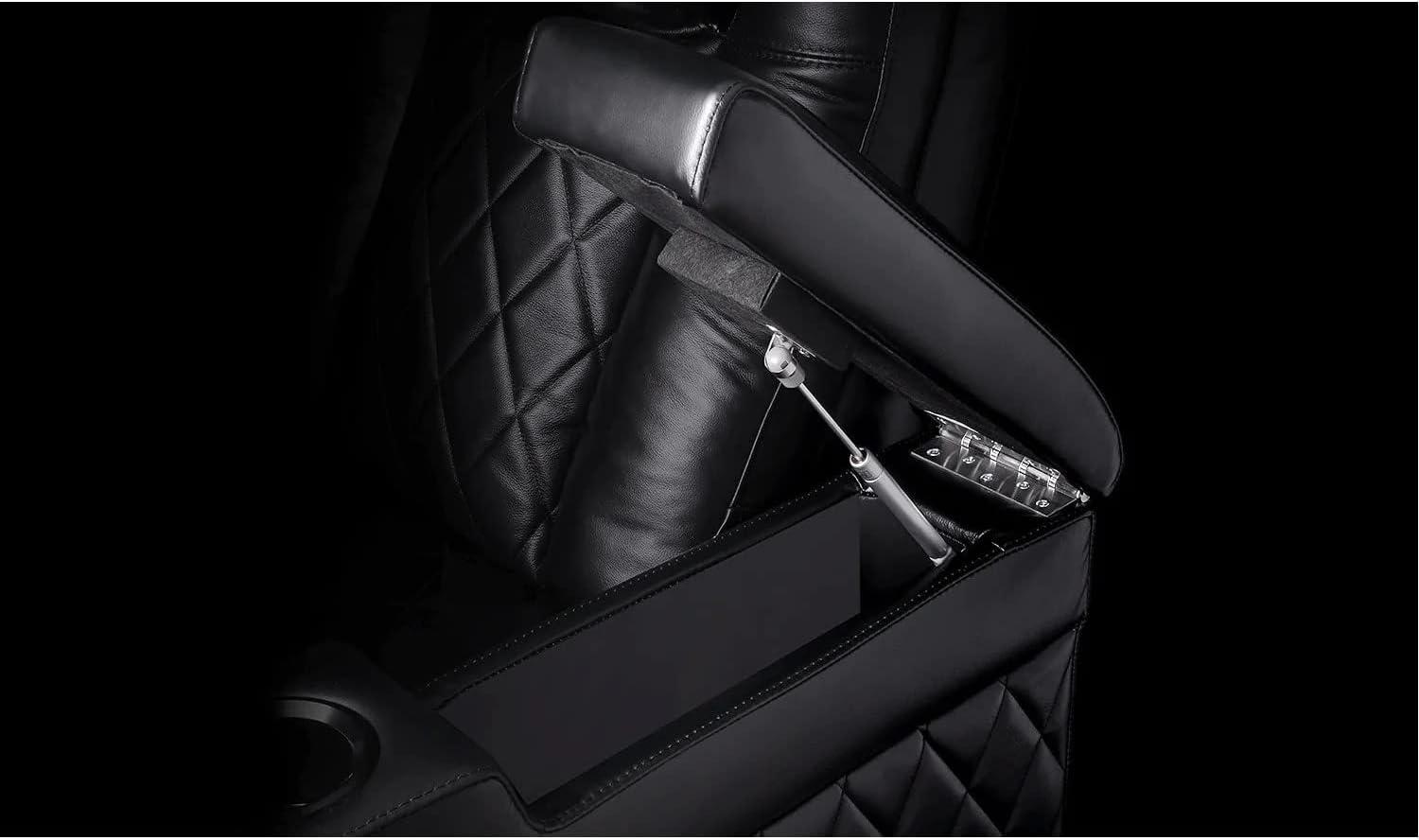 Valencia Tuscany XL Big & Tall Theater Seating – 400lb Capacity, Extra 26" Wide Power Recliner with Italian Leather, Power Headrest & Lumbar Support (Row of 2, Midnight Black)