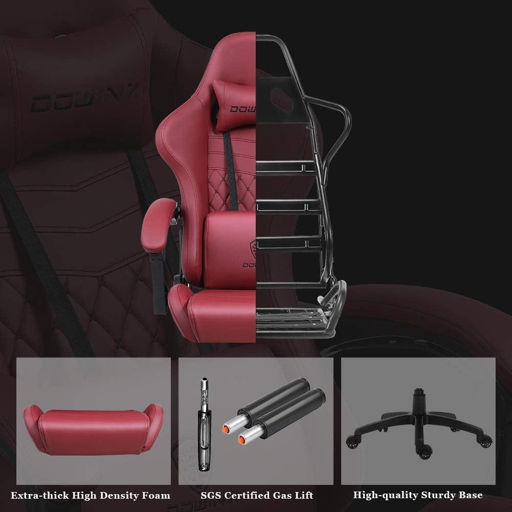 Dowinx Adjustable Ergonomic Swiveling PC & Racing Game Chair with Footrest