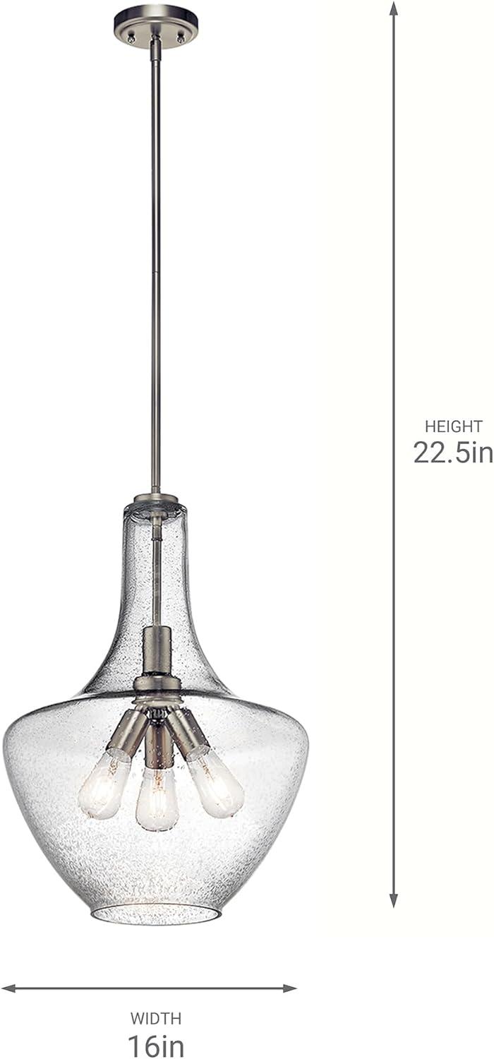 Kichler Lighting Everly 3 - Light Pendant in  Brushed Nickel