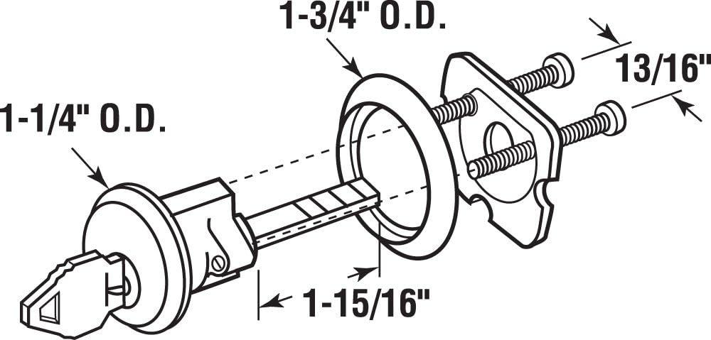 Brass Diecast 5-Pin Tumbler Rim Cylinder Lock