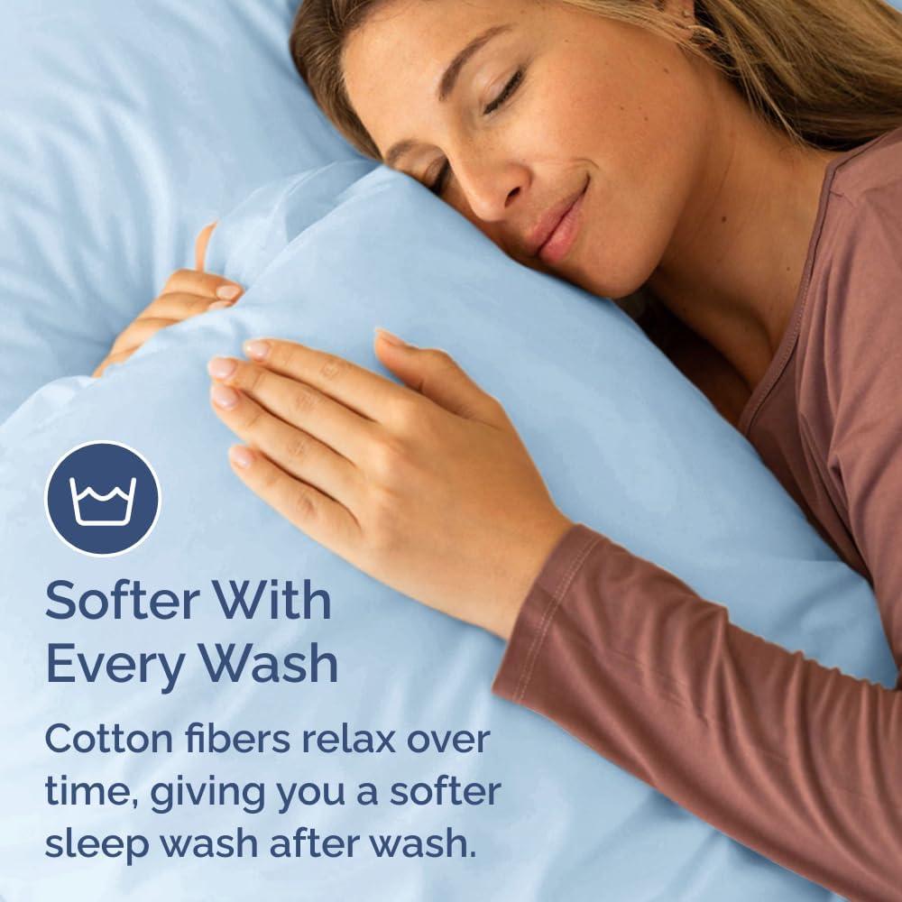 CGK Linens Hotel Quality 400 Tread count 100% Cotton Pillowcase Covers - Set of 2