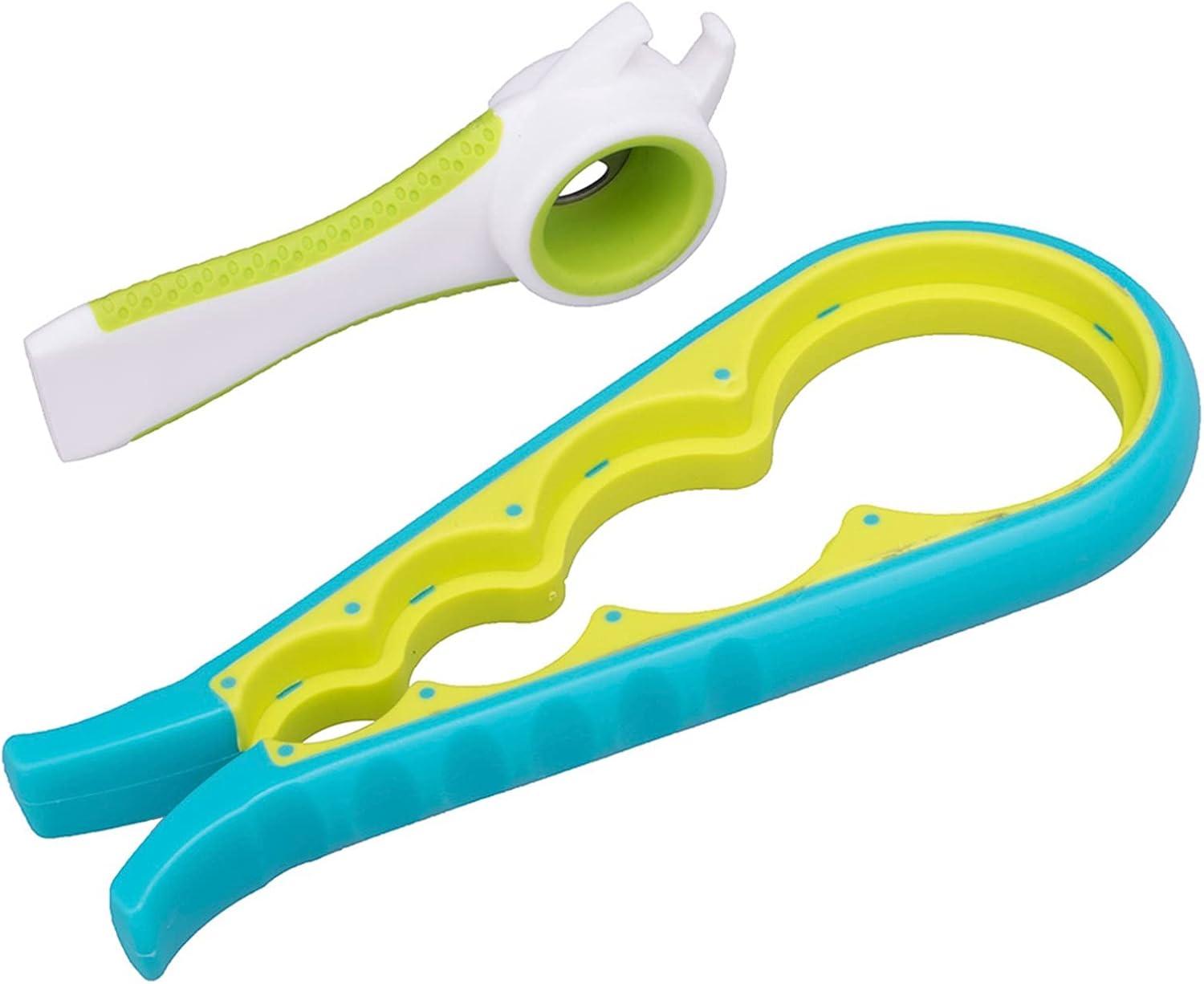 Bottle Opener for Arthritic Hand,Jar Opener for Old People, Children, Women, Those with Weak Hands,Multifunctional Kitchen Gadgets (02-Blue)