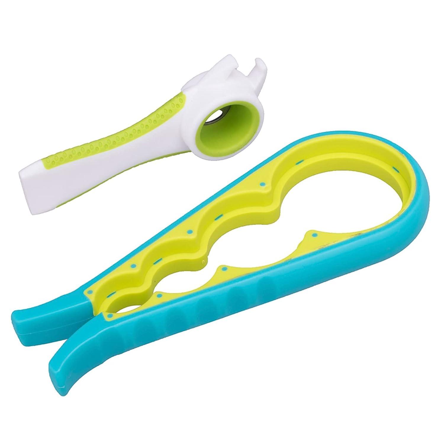 Bottle Opener for Arthritic Hand,Jar Opener for Old People, Children, Women, Those with Weak Hands,Multifunctional Kitchen Gadgets (02-Blue)