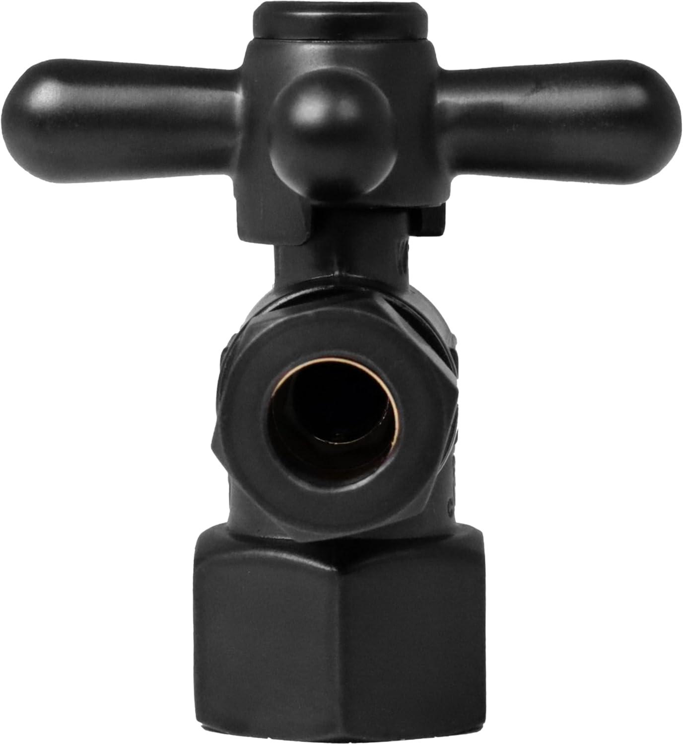 Turn Angle Stop with IPS Inlet and Compression Outlet with Cross Handle