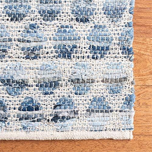 SAFAVIEH Area Rug 8x10 - Montauk Collection - Large - Blue, Handmade, Ideal for Living Room, Bedroom, Office, Dining Space (MTK422L)