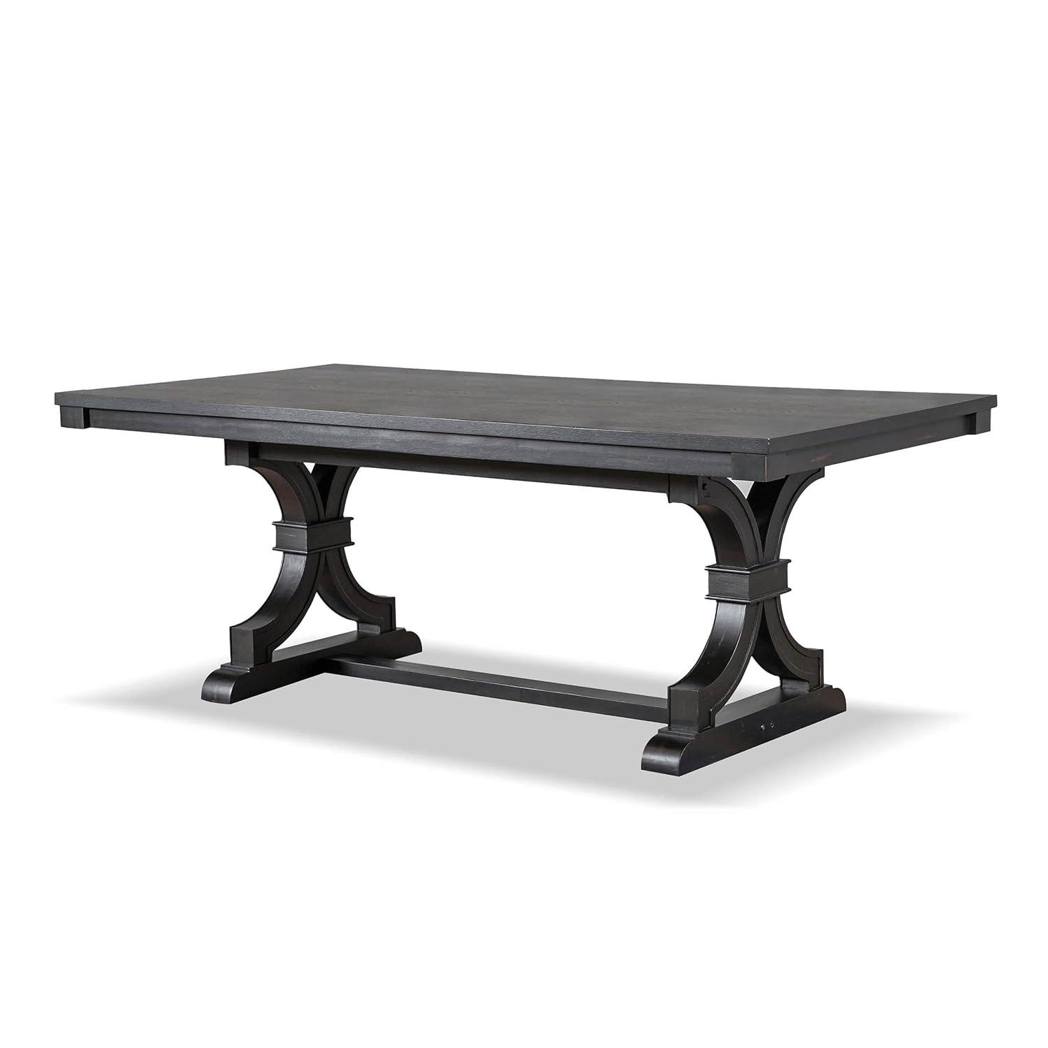 Furniture of America Kindrel Wood Rectangular Dining Table in Black