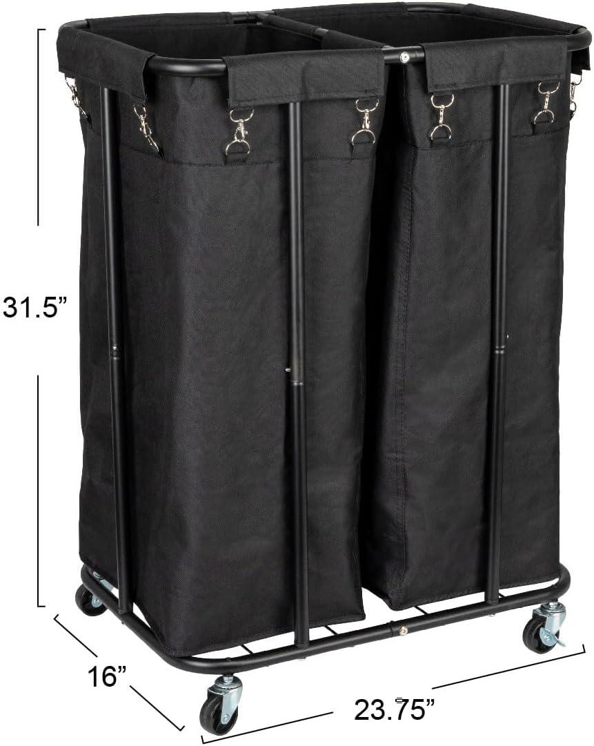 Household Essentials Rolling Laundry Sorter with Handles