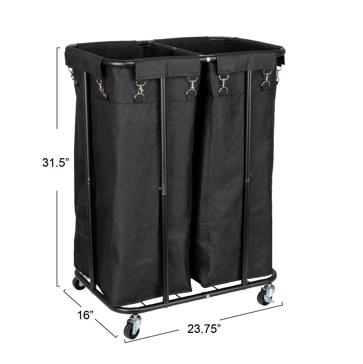 Household Essentials Rolling Laundry Sorter with Handles