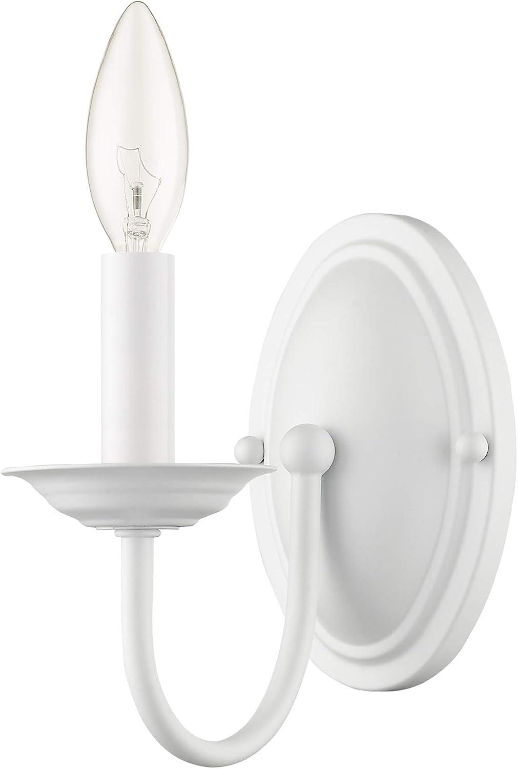 Elegant Williamsburg White Jelly Jar Dimmable Wall Sconce