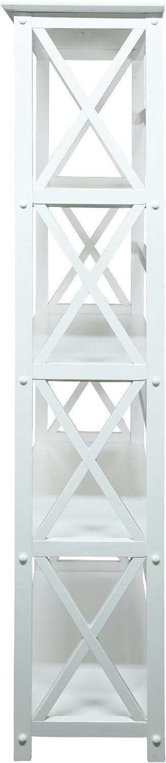 Montego Solid Wood Kids 5-Shelf White Bookcase