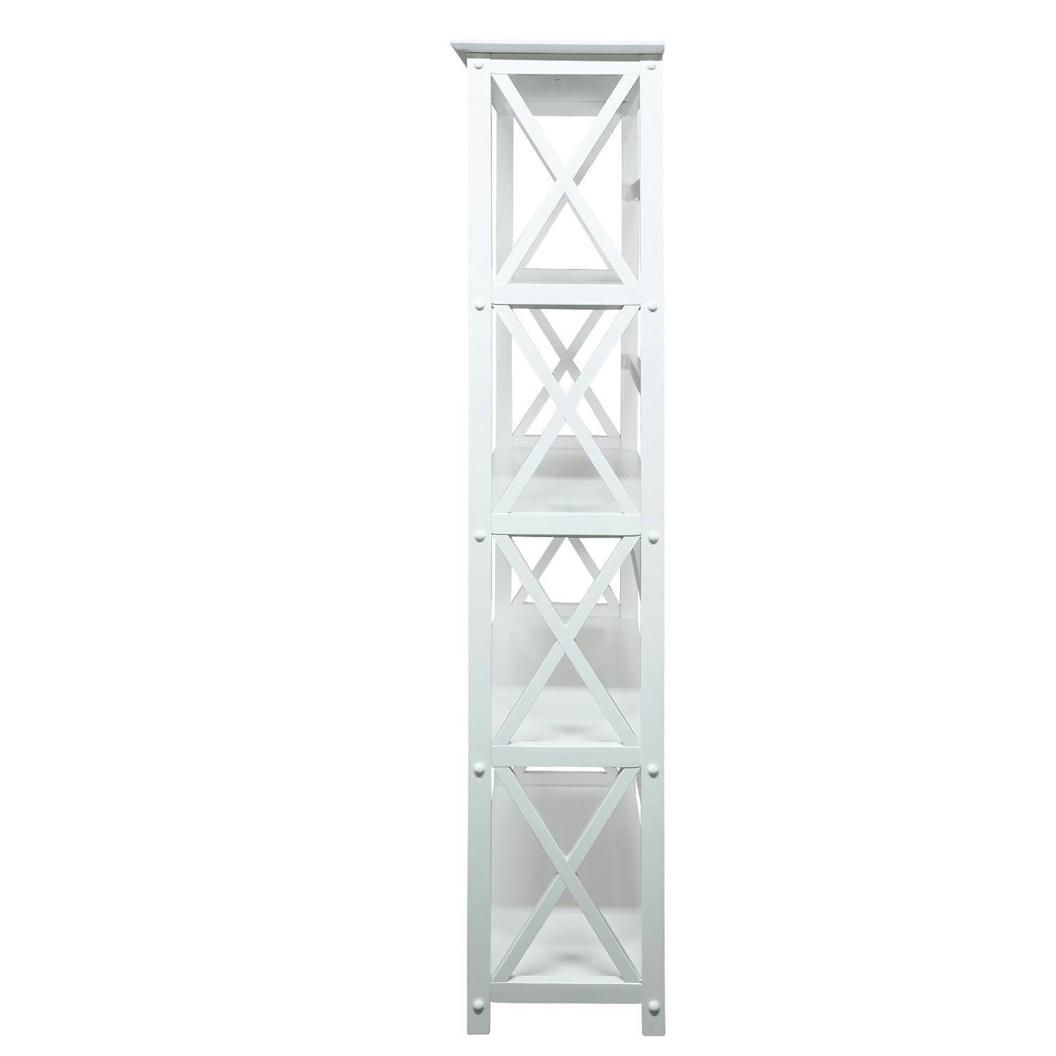 Casual Home Montego Shelf Bookcase-Color:White,Size:5-Shelf