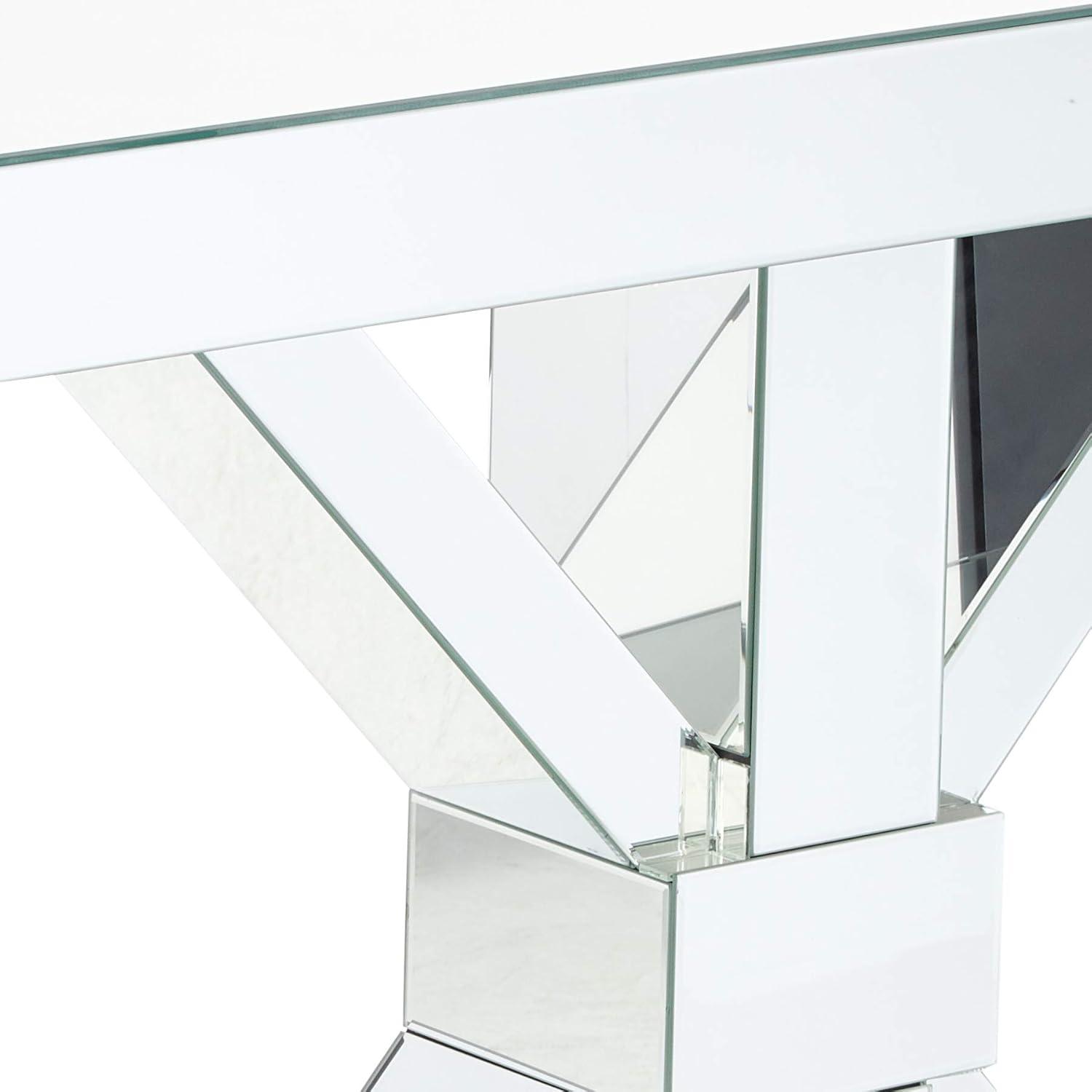 Coaster Company Essence Reventlow X-Shaped Base Console Table Clear Mirror