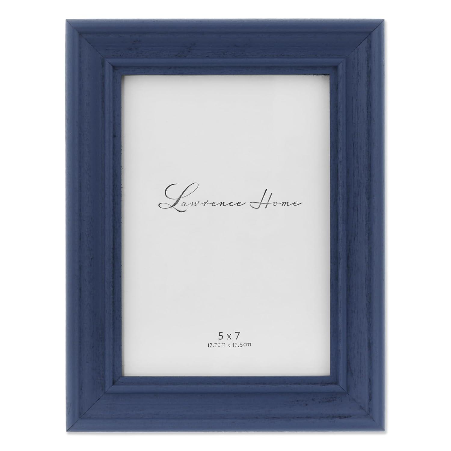 Lawrence Frames 5"W x 7"H Durham Weathered Navy Blue Wood Picture Frame (746657)