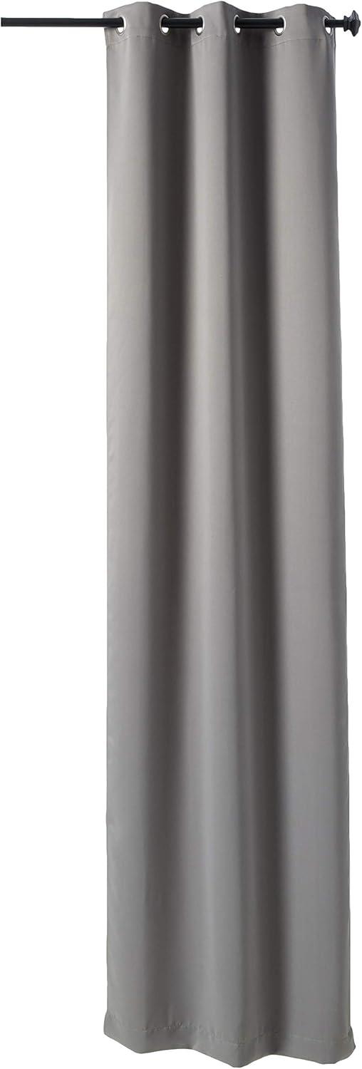 40"x120" Sun Zero Blackout Kenneth Energy Saving Grommet Curtain Panel Gray: Modern Thermal Insulated Noise Reduction
