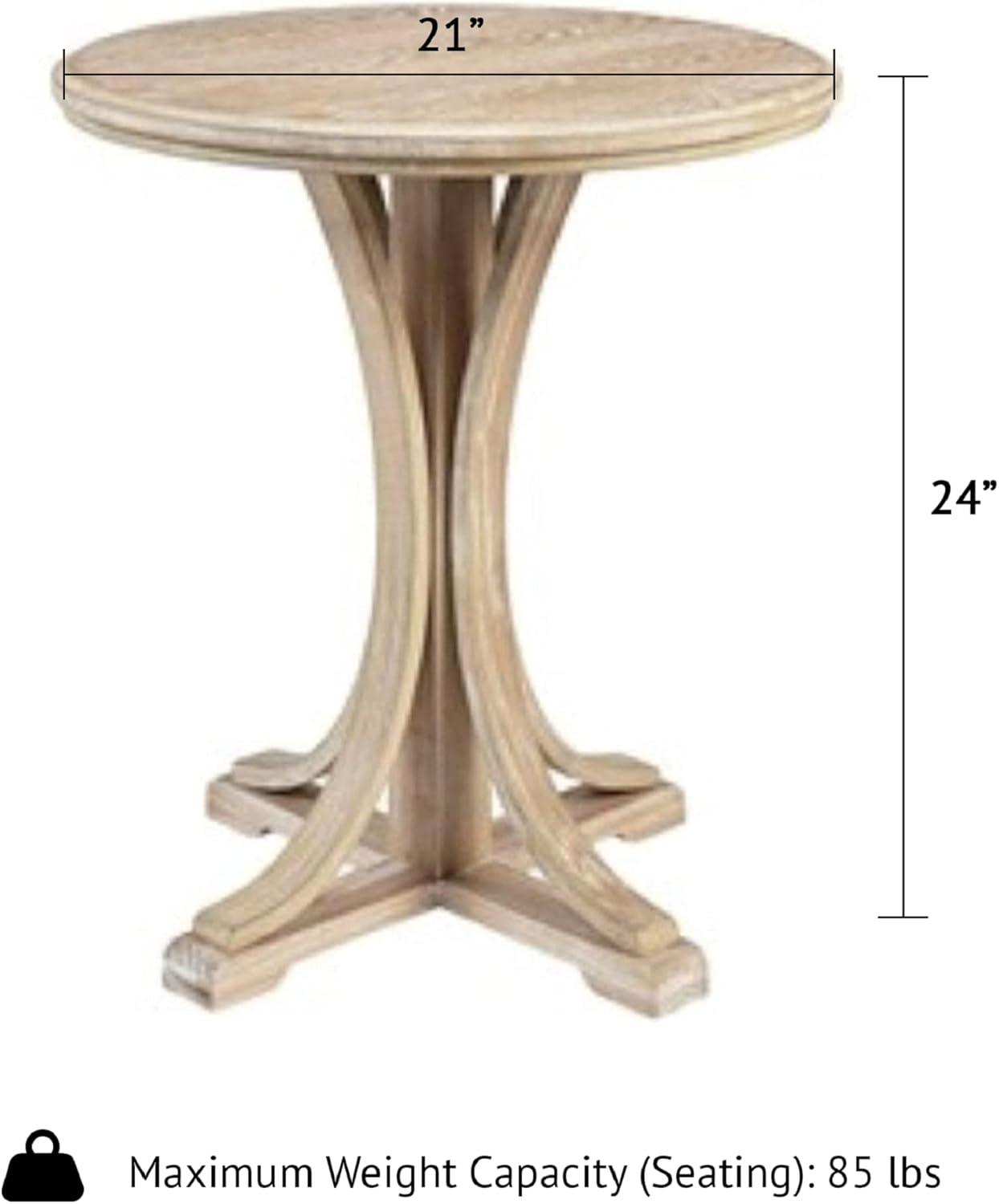 Martha Stewart Martha Stewart Harley  Round End Table with Cane Detail