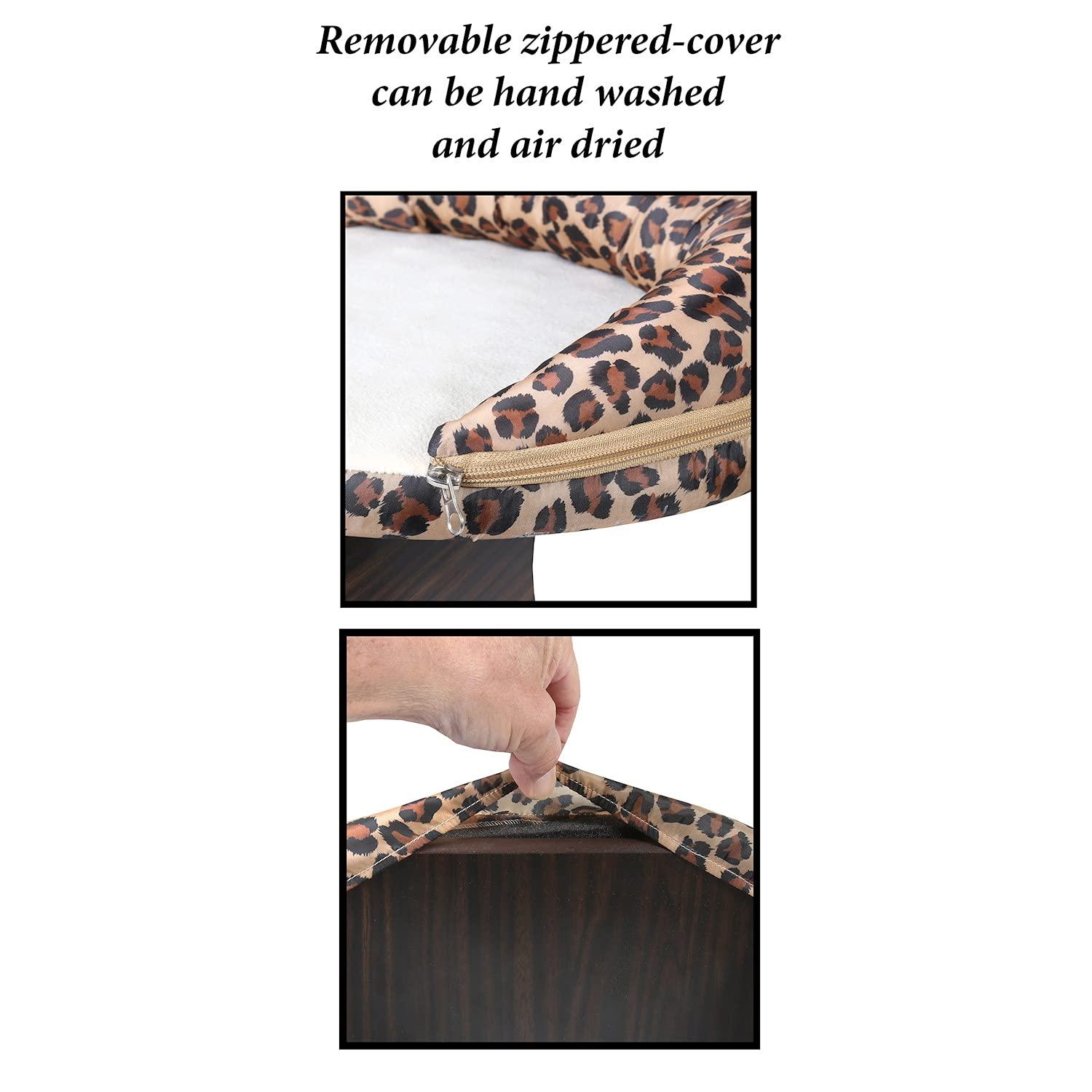212 Main 5324 Leopard Print Bolster Cat Window Perch