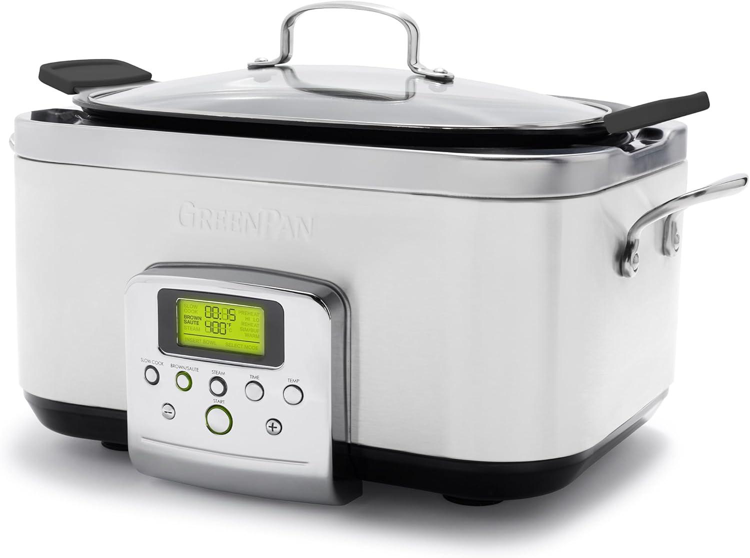 Cloud Cream 6qt Ceramic Slow Cooker with Digital Display