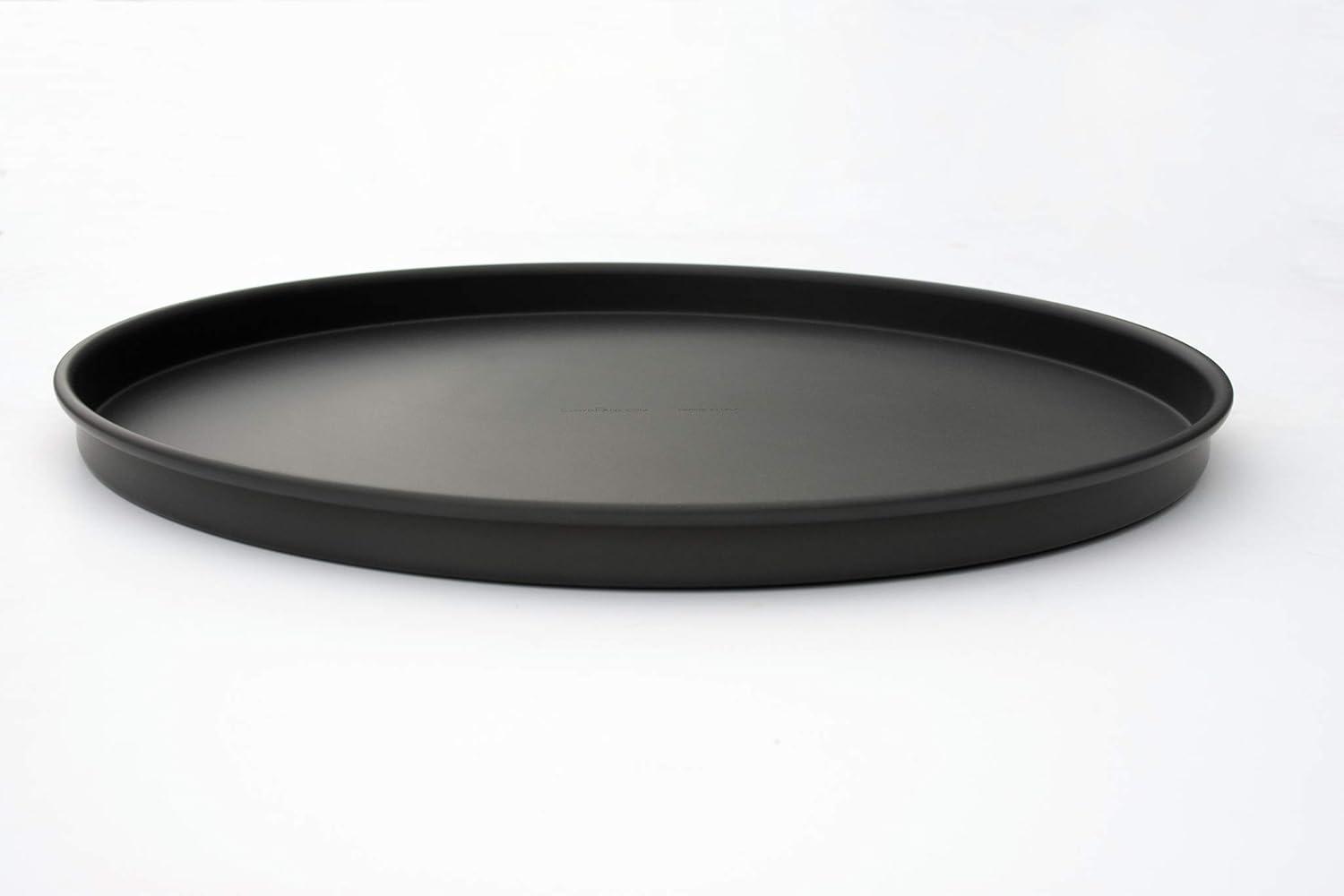 14-Inch Black Aluminum Pre-Seasoned Pizza Pan